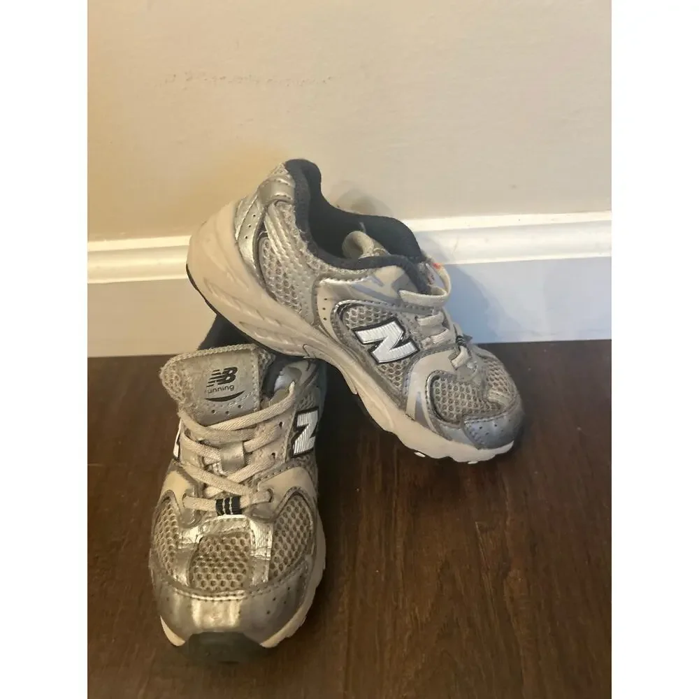 New Balance 530 Toddler Shoes Sz 10 Silver Grey Athleisure Back To School Play